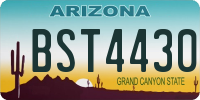 AZ license plate BST4430