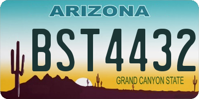 AZ license plate BST4432