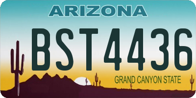 AZ license plate BST4436