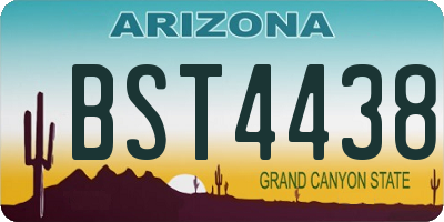 AZ license plate BST4438