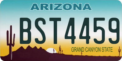 AZ license plate BST4459