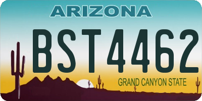 AZ license plate BST4462