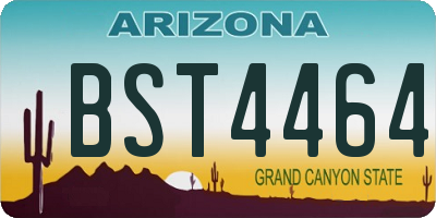 AZ license plate BST4464