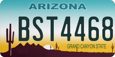 AZ license plate BST4468