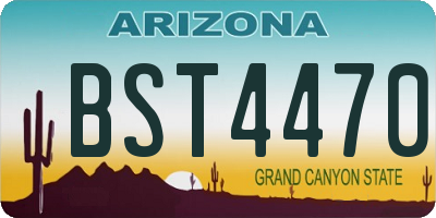 AZ license plate BST4470