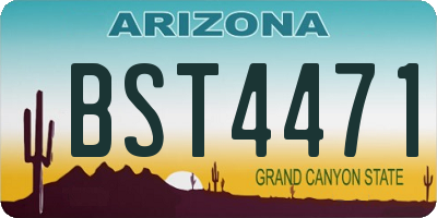AZ license plate BST4471