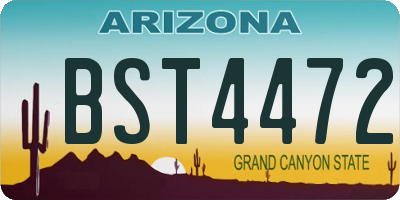 AZ license plate BST4472