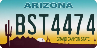 AZ license plate BST4474