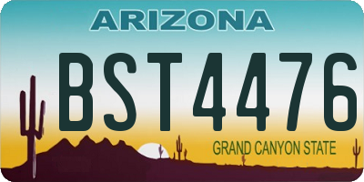 AZ license plate BST4476