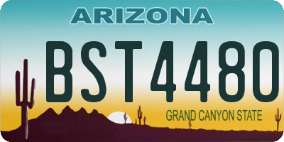 AZ license plate BST4480