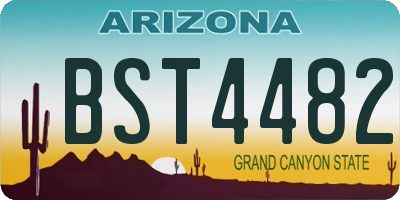 AZ license plate BST4482