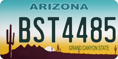AZ license plate BST4485