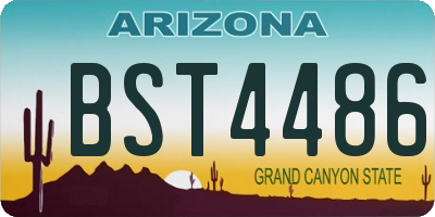 AZ license plate BST4486