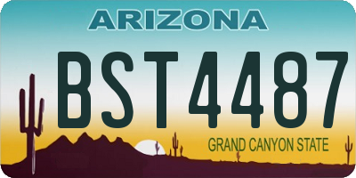 AZ license plate BST4487