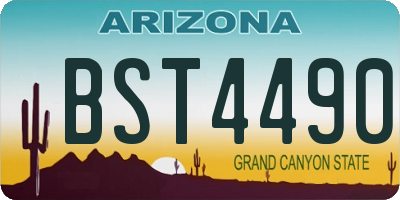 AZ license plate BST4490