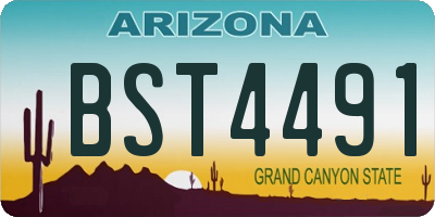 AZ license plate BST4491