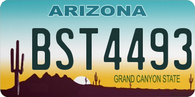 AZ license plate BST4493