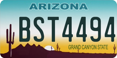 AZ license plate BST4494