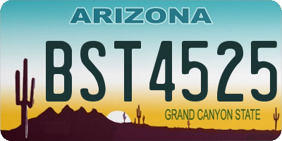 AZ license plate BST4525