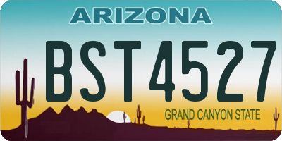 AZ license plate BST4527