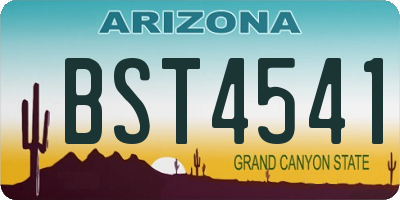 AZ license plate BST4541
