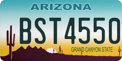 AZ license plate BST4550