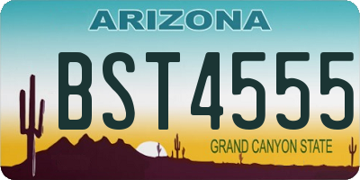 AZ license plate BST4555