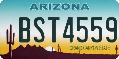 AZ license plate BST4559