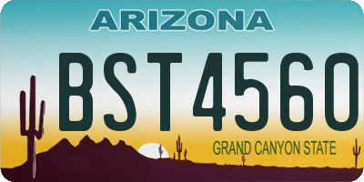 AZ license plate BST4560