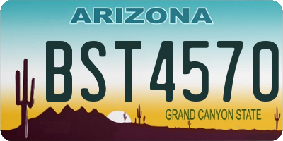 AZ license plate BST4570