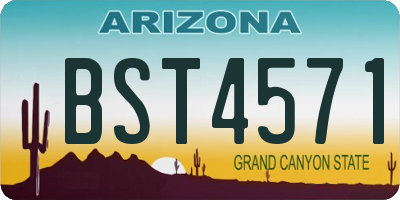 AZ license plate BST4571