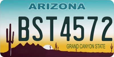 AZ license plate BST4572