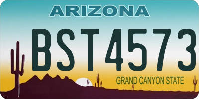 AZ license plate BST4573