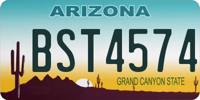 AZ license plate BST4574