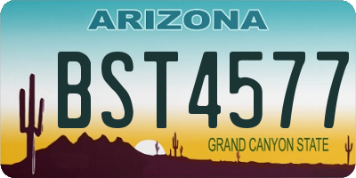 AZ license plate BST4577
