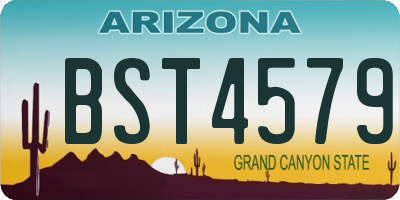 AZ license plate BST4579