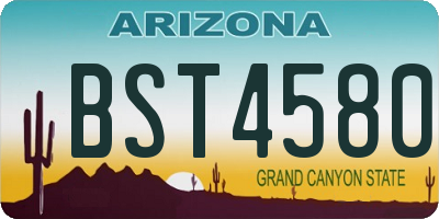 AZ license plate BST4580