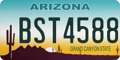 AZ license plate BST4588