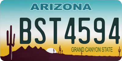 AZ license plate BST4594