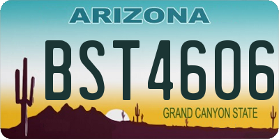 AZ license plate BST4606