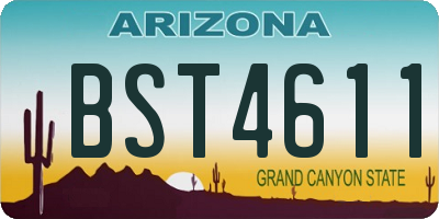 AZ license plate BST4611