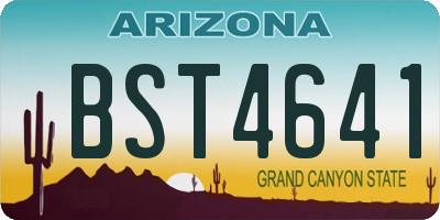 AZ license plate BST4641