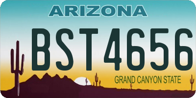 AZ license plate BST4656