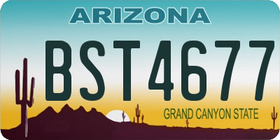 AZ license plate BST4677