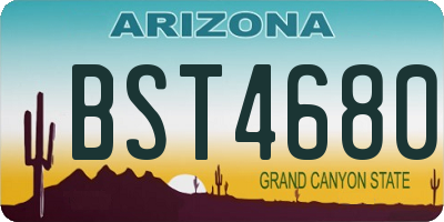 AZ license plate BST4680
