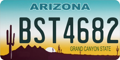AZ license plate BST4682