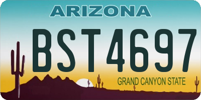 AZ license plate BST4697