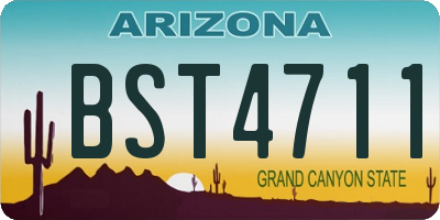 AZ license plate BST4711