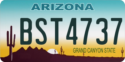 AZ license plate BST4737