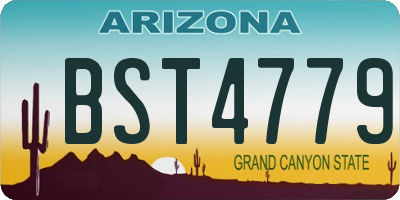 AZ license plate BST4779